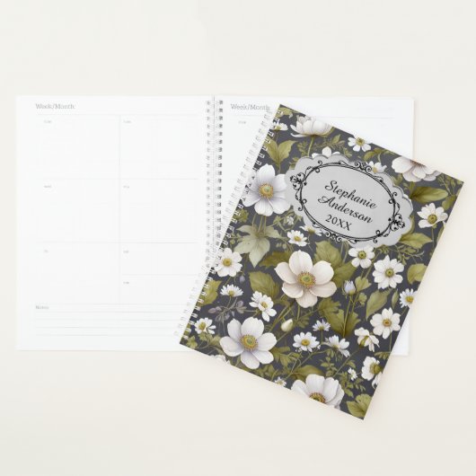 Elegante Dark Garden Anemones met weelderig groen Planner (Display)