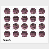 Elegante Dark Mauve Agaat Dank u sticker (Vel)