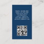 Elegante Dark Taxi Driver / Chauffeur QR Code Visitekaartje (Achterkant)