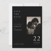 Elegante datum spotlight save the date kaart. (Voorkant)