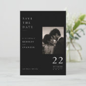 Elegante datum spotlight save the date kaart. (Staand voorkant)