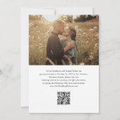 Elegante datum | Twee foto's en QR-code bruiloft Save The Date (Achterkant)