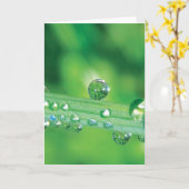 Elegante dauw drop note Kaart met gedicht (Gele Bloem)