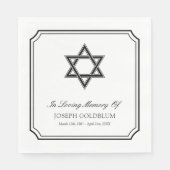 Elegante Davidsster in liefdevolle herinnering beg Servet (Voorkant)