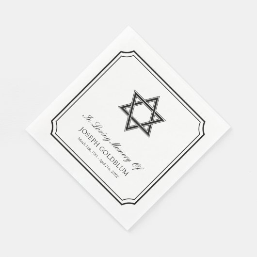 Elegante Davidsster in liefdevolle herinnering beg Servet (Hoek)