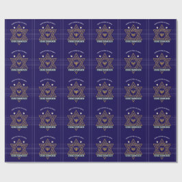 Elegante Davidster Hanukkah-cadeaupapier Cadeaupapier