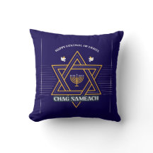 Elegante Davidster Hanukkah-kussen