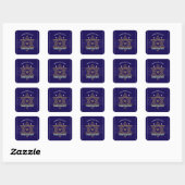 Elegante Davidster Hanukkah-sticker Vierkante Sticker (Vel)