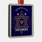Elegante Davidster Hanukkah-versiering Metalen Ornament (Rechts)
