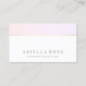 Elegante Day Spa en Salon Pastel Roze Goud Visitekaartje (Voorkant)