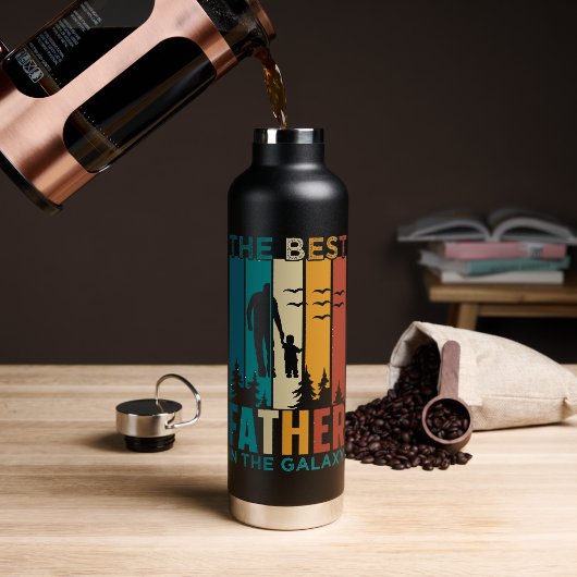 Elegante De Beste Vader in het Melkwegstelsel  Waterfles (Koffie)