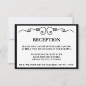 Elegante "De Kus" bruiloftsreceptie Kaart (Voorkant)