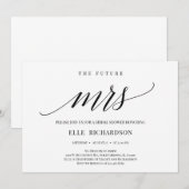 Elegante de toekomstige mrs bruidsfeest uitnodigin kaart (Voorkant / Achterkant)