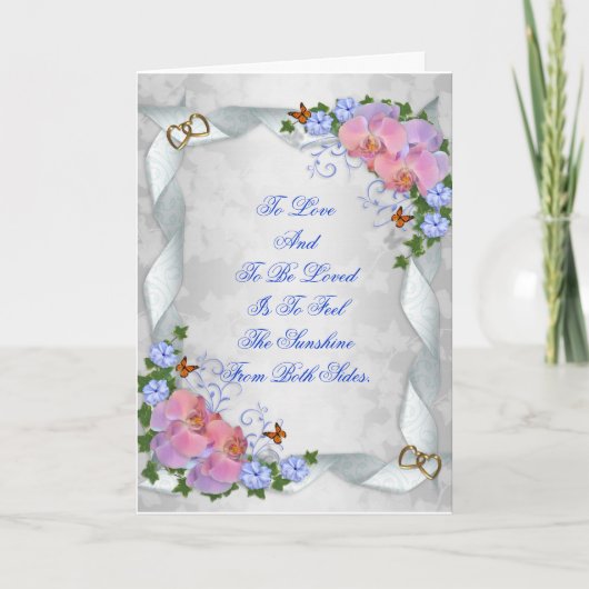 Elegante de uitnodigings roze orchideeën van het (Voorkant)