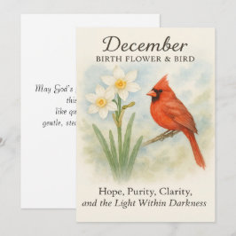 Elegante december Bijbeltekst christelijke kardina