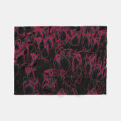 Elegante Decke mit Pinkem Blumenmuster Fleece Deken (Voorkant (Horizontaal))