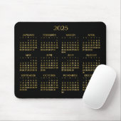 Elegante Deco jaarkalender 2025 Muismat (Met muis)