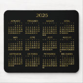 Elegante Deco jaarkalender 2025 Muismat (Voorkant)