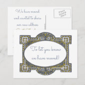 Elegante deco lijst kaarten, aanpassen voor uw geb aankondigingskaart (Voorkant / Achterkant)