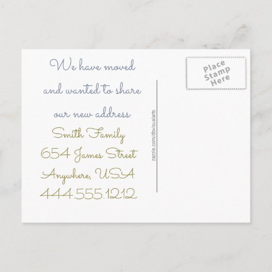 Elegante deco lijst kaarten, aanpassen voor uw geb aankondigingskaart (Achterkant)