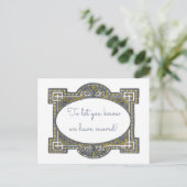 Elegante deco lijst kaarten, aanpassen voor uw geb aankondigingskaart (Staand voorkant)