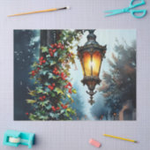 Elegante Decorated Christmas Street Light Decoupag Tissuepapier (Craft)