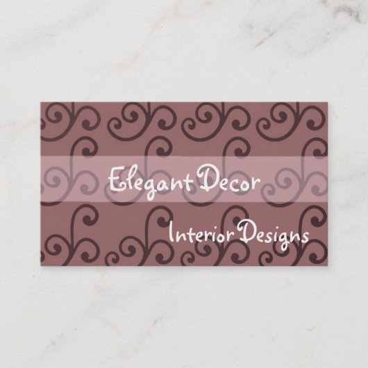Elegante decoratie visitekaartje (Voorkant)