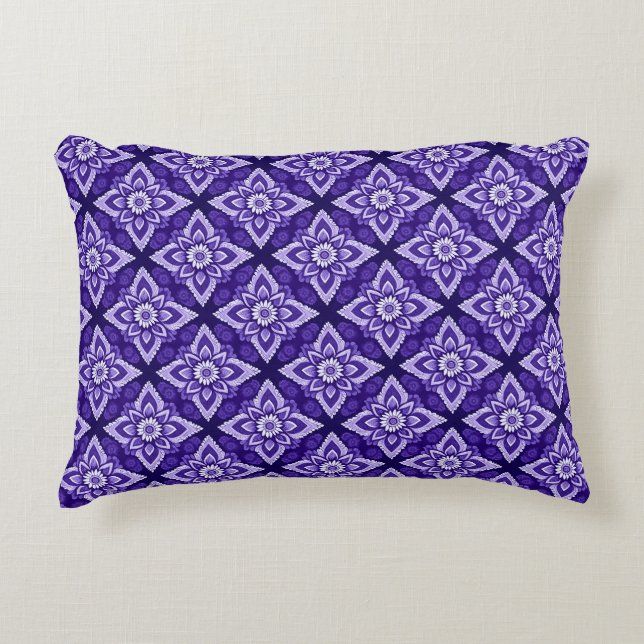 Elegante decoratieve Boho Floral patroon Accent Kussen (Voorkant)