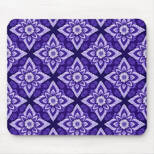 Elegante decoratieve Boho Floral patroon Muismat (Voorkant)