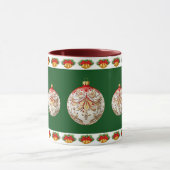 Elegante decoratieve botanische vakantie Kerstmis Mok (Midden)