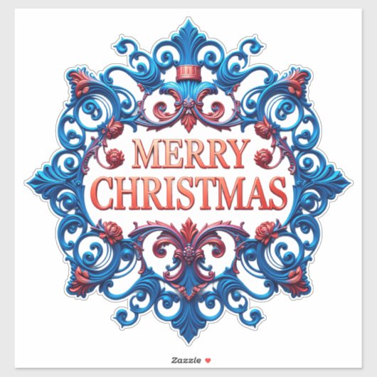 Elegante decoratieve kerstboomornament sticker (Vel)