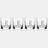 Elegante decoratieve monogramed letter B Whisky Glas (Voorkant)