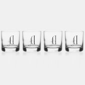 Elegante decoratieve monogramed letter B Whisky Glas (Voorkant)