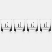 Elegante decoratieve monogramed letter D Whisky Glas (Voorkant)
