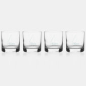 Elegante decoratieve monogramed letter N Whisky Glas (Achterkant)