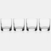 Elegante decoratieve monogramed letter N Whisky Glas (Links)