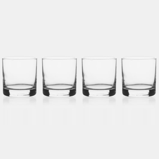 Elegante decoratieve monogramed letter R Whisky Glas (Rechts)