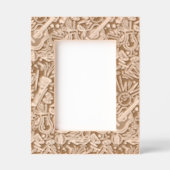 Elegante decoratieve muziekinstrumenten patronen gegraveerde lijstjes (Voorkant)