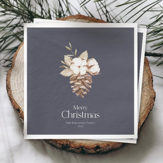 Elegante decoratieve servetten met winterthema