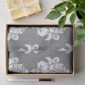 Elegante  Decoupage Gloeiende Zilveren Damast Tissuepapier (Geschenk)