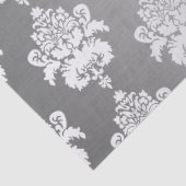 Elegante  Decoupage Gloeiende Zilveren Damast Tissuepapier (Detail)