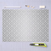 Elegante  Decoupage Gloeiende Zilveren Damast Tissuepapier (Craft)