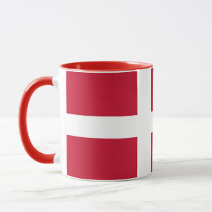 Elegante Deense vlag overdekte keramiek Mok