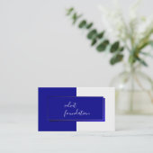 Elegante Deep Blue Modern Visitekaartje (Staand voorkant)