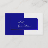 Elegante Deep Blue Modern Visitekaartje (Voorkant)