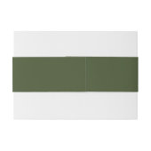 Elegante Deep Green Invitation Belly Band Uitnodigingen Wikkel (Achterkant Voorbeeld)