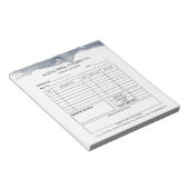 Elegante Deep Grey Waterverf Minimal Invoice Notitieblok (Schuin)