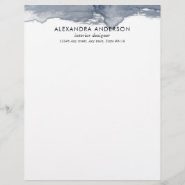 Elegante Deep Grey Waterverf Professional Minimal Briefhoofd