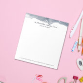 Elegante Deep Grey Waterverf Professional Minimal Notitieblok