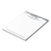 Elegante Deep Grey Waterverf Professional Minimal Notitieblok (Linkerzijde)